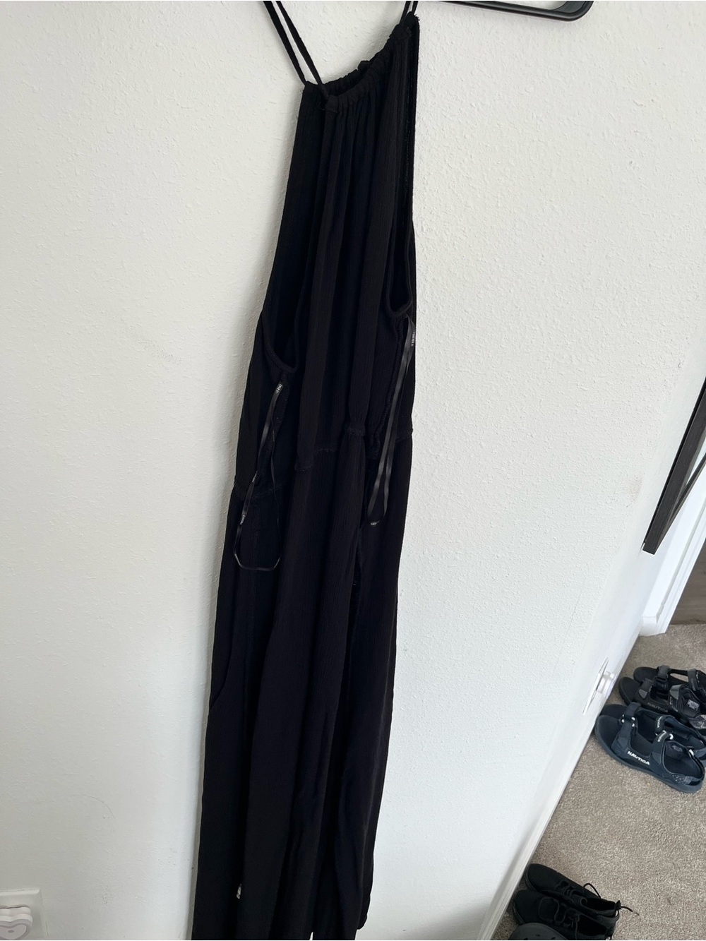 Forever 21 Black Maxi Slip Dress with Thin Straps